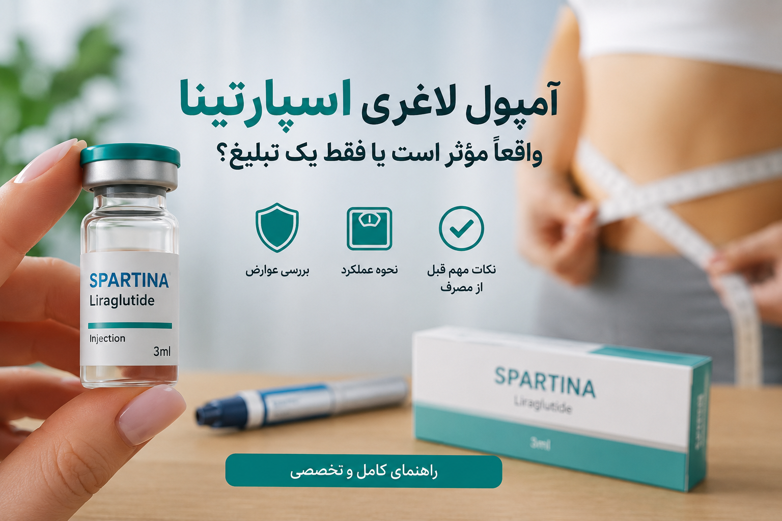 آمپول لاغری اسپارتینا | بررسی کامل مزایا، عوارض و نحوه مصرف